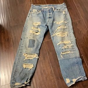 Magnolia Pearl distressed oversized jeans